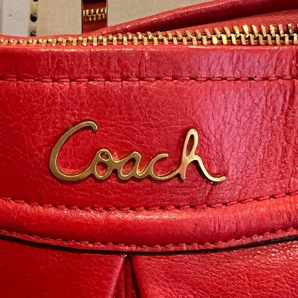 Coach Hobo Red All Leather Bag